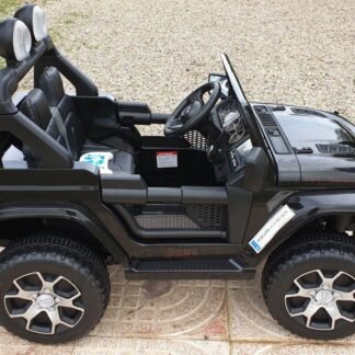 JEEP Wrangler Rubicon, negro, pantalla MP4, 12V, RC 2.4ghz RC, 2 MOTORES  INDA171-JWR555zw